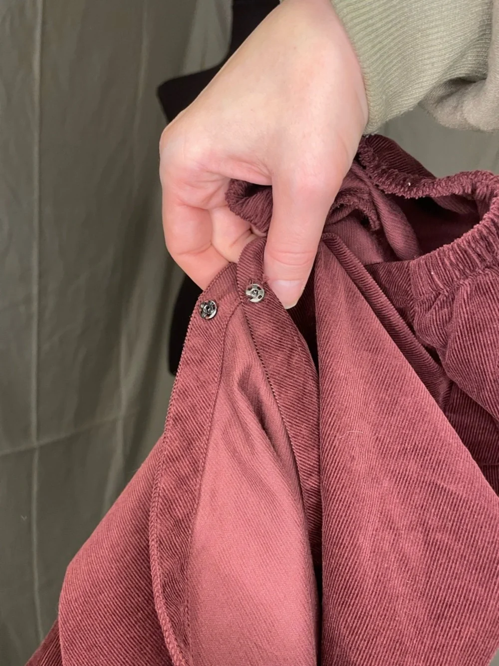 NWOT Madewell Burgundy Velvet Corduroy Puff-Sleeve Wrap Top